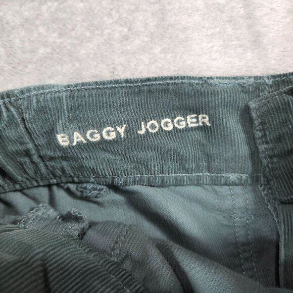 American Eagle Pants Womens 00 Green Corduroy Cargo Baggy Jogger Preppy - Picture 4 of 8